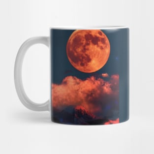 Halloween orange sky orange moon orange cloud Aesthetic Mug